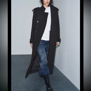 ZARA RUNWAY COLLECTION EXTRA LONG WOOL COAT